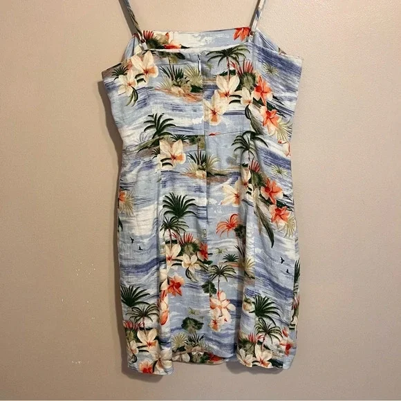 F21 hawiian dress linen  blend - Picture 3 of 4